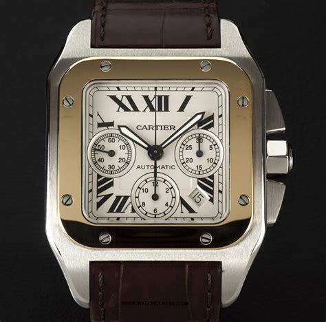 cartier santos 100 watch replica|cartier santos 100 chronograph.